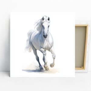 White Horse Art, Canvas or Poster, Contemporary...