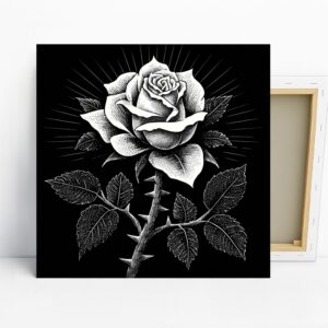 Rose Bloom Art, Canvas or Poster, Classic Flora...