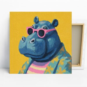 Hippo Sunglasses Art