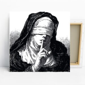 Silence Gesture Art, Canvas or Poster, Classic ...
