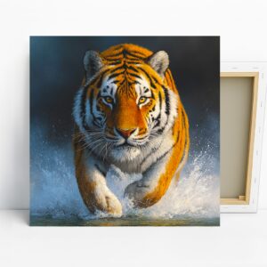 Tiger Water Splash Art