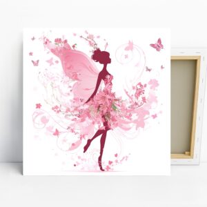 Floral Fairy Art, Canvas or Poster, Whimsical R...