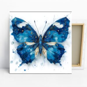 Blue Butterfly Art, Canvas or Poster, Contempor...