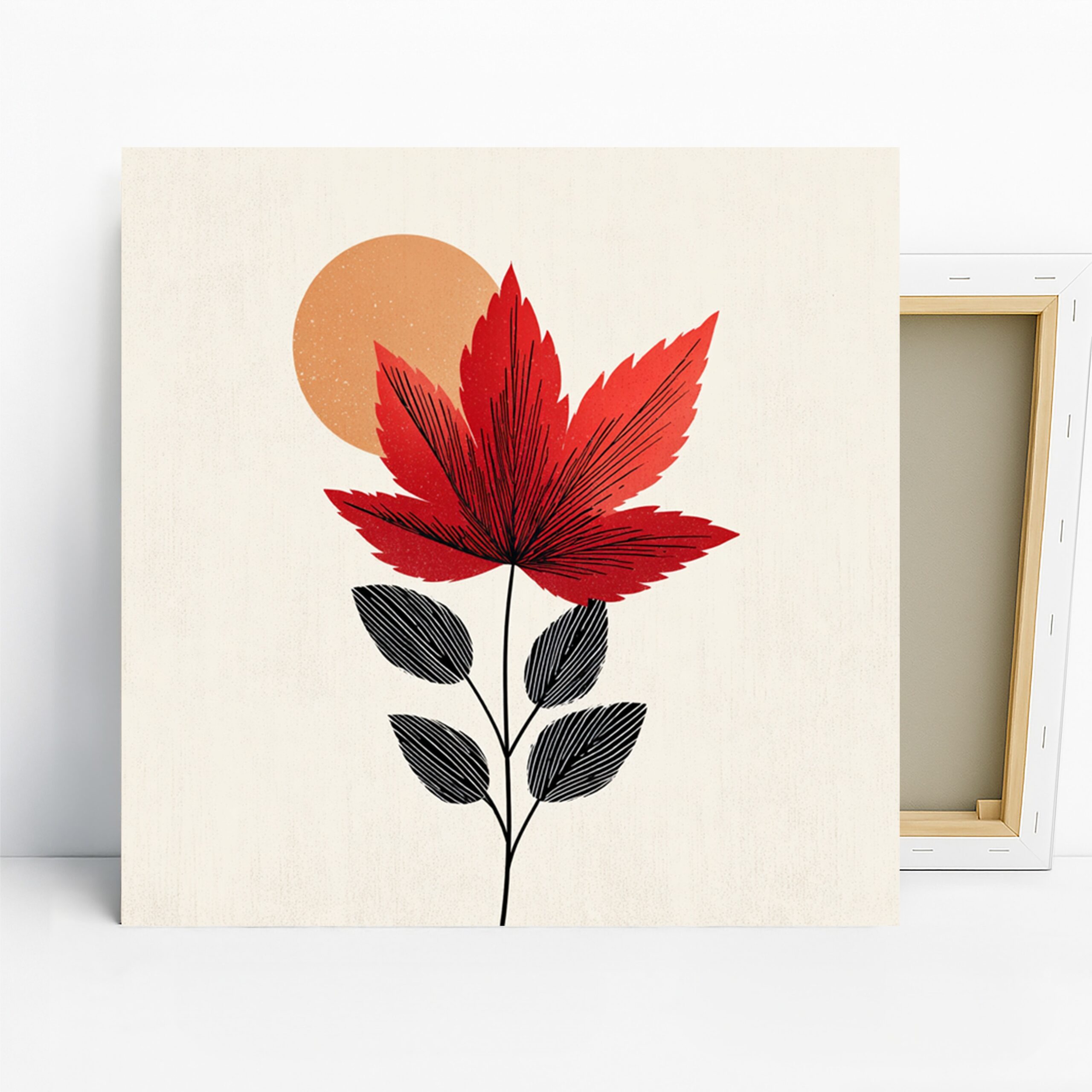 1.jpg Maple Leaf Sunset Art