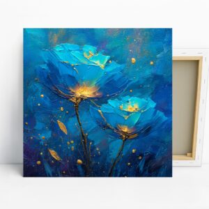 Blue Lotus Art, Canvas or Poster, Contemporary ...