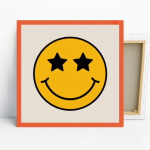 Star Eyes Smiley Face Art