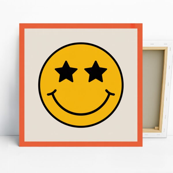 Star Eyes Smiley Face Art