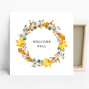Autumn Wreath Welcome Art