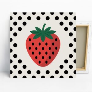 Polka Dot Strawberry Art