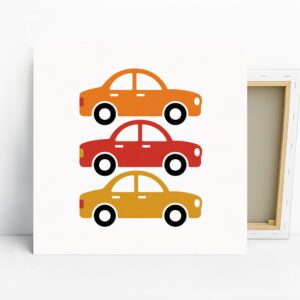 Colorful Retro Car Art