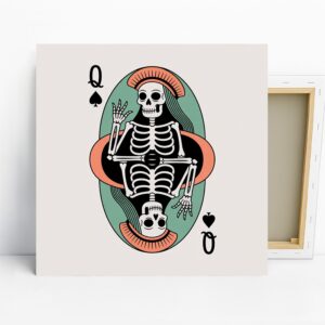 Skeleton Playing Card Art