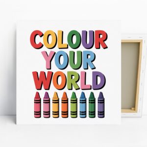 Colorful Crayon World Art
