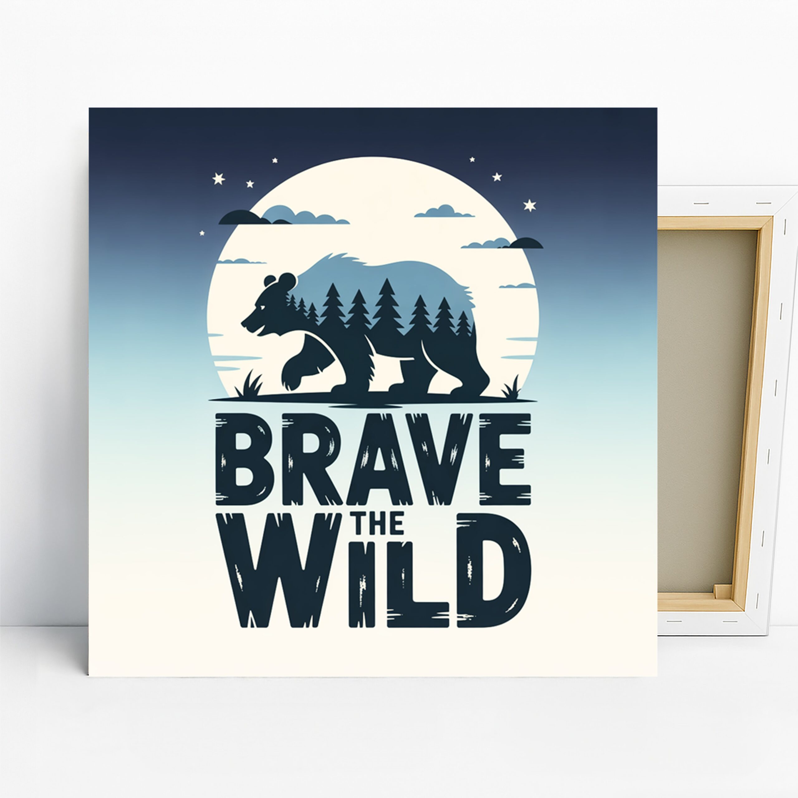 1.jpg Bear Forest Moon Art