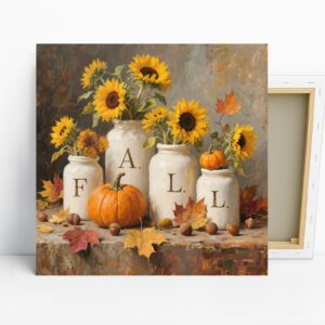 Fall Harvest Sunflower Art