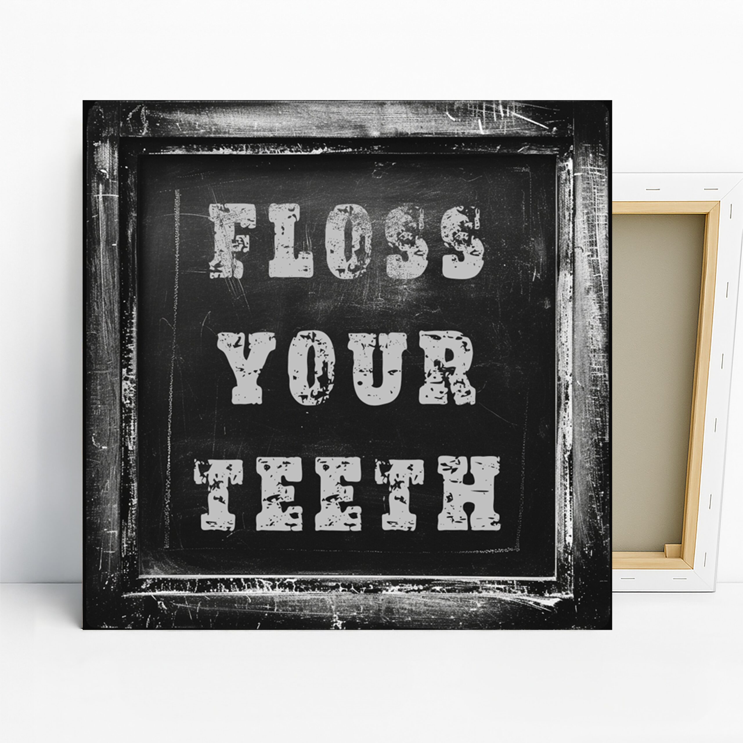 Motivational Typography Art, Canvas or Poster, Vintage Street Urban Decor, Living Room Office Game Room Wall Art, Black White Grey