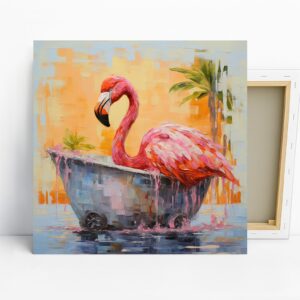Flamingo Bathtub Art