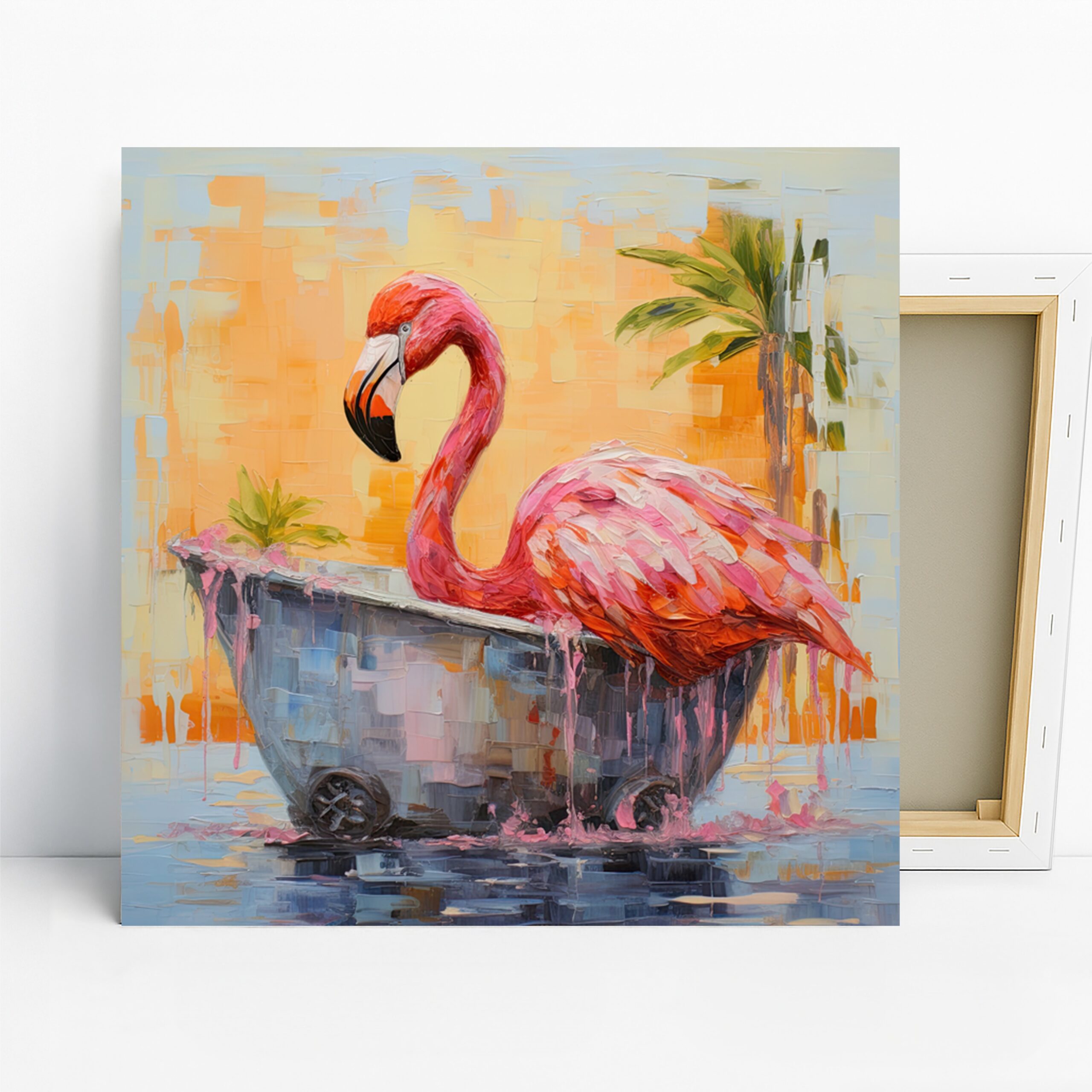 1.jpg Flamingo Bathtub Art