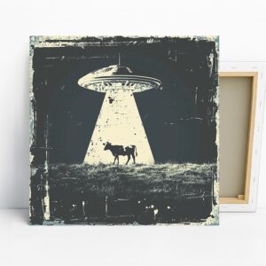 UFO Cow Abduction Art