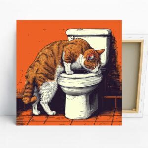 Cat Toilet Art