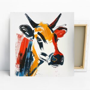 Colorful Cow Art