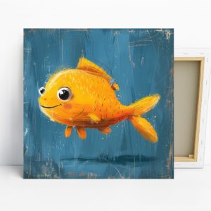 Smiling Goldfish Art