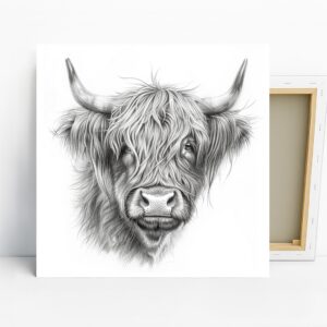 Highland Cow Art