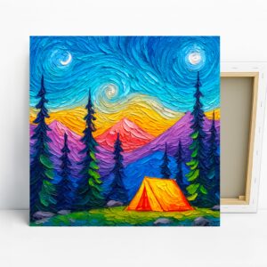 Starry Night Camping Art