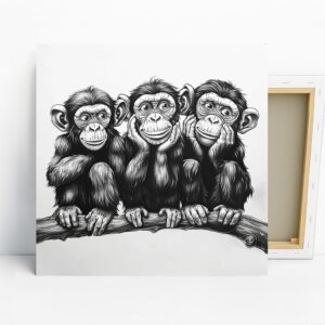 Three Wise Monkeys Art