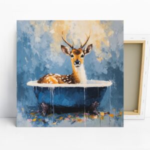 Deer Bathtime Art