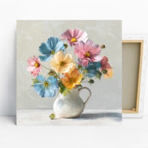 Colorful Cosmos Bouquet Art