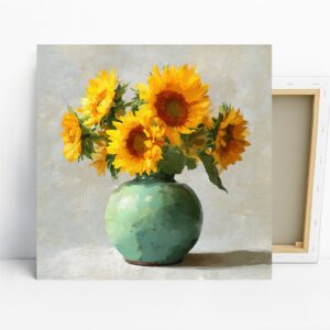 Sunflower Vase Art