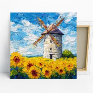 Sunflower Windmill Art