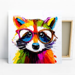 Colorful Raccoon Art