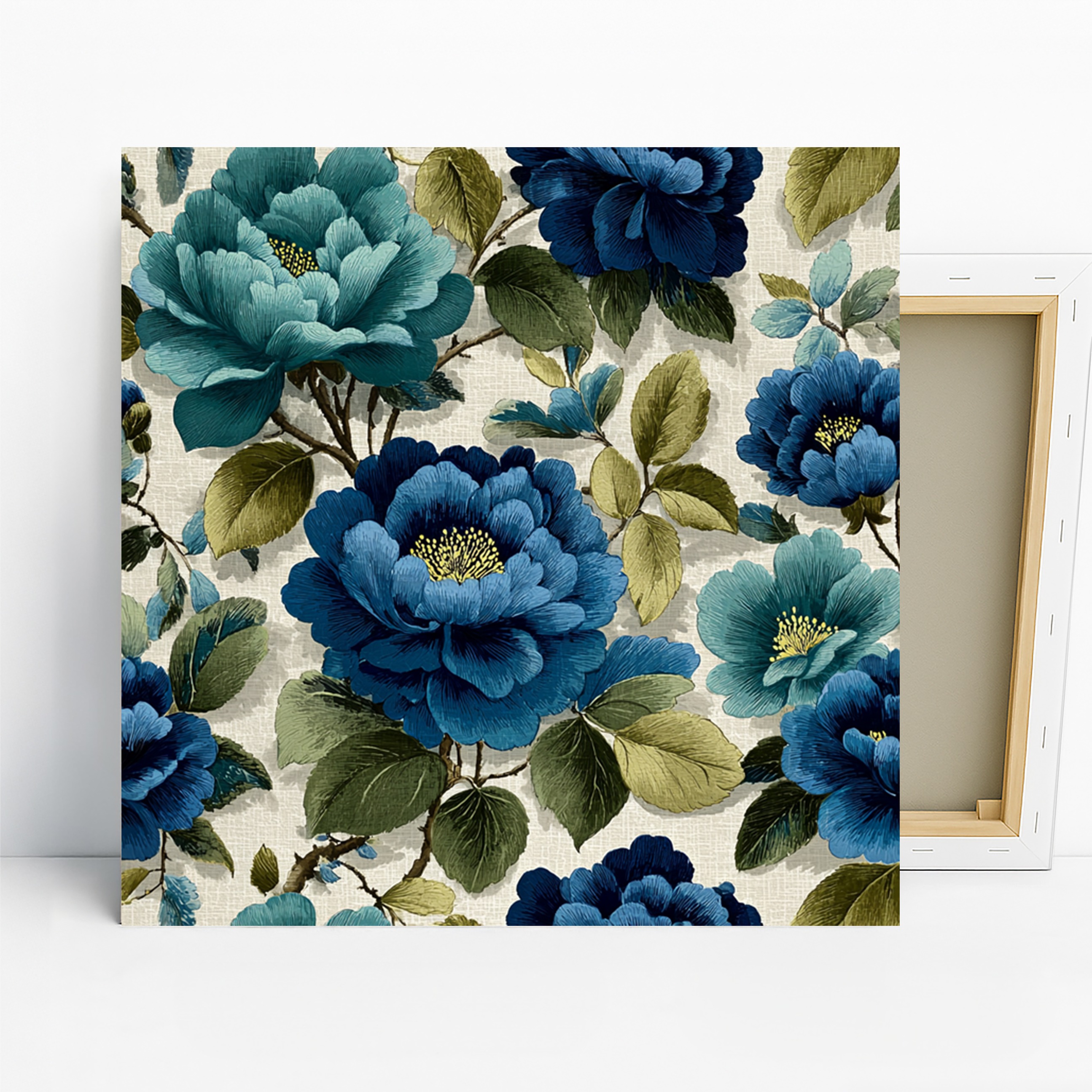 Blue Peony Garden Art
