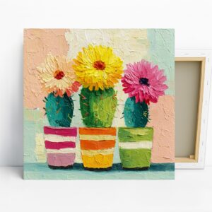 Blooming Cactus Trio Art