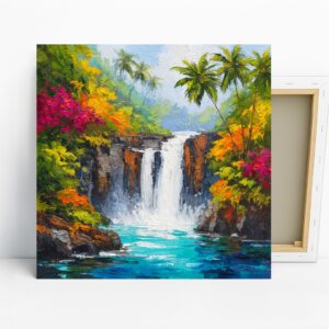 Tropical Waterfall Art