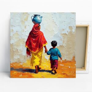 Mother and Child Water Carrier Art