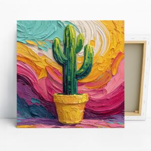 Vibrant Cactus Art