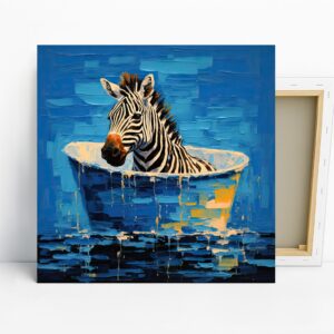Zebra Bath Time Art