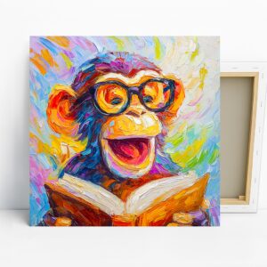 Monkey Reading Art