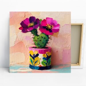 Vibrant Cactus Bloom Art
