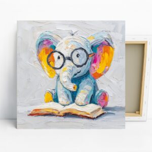 Elephant Reading Art