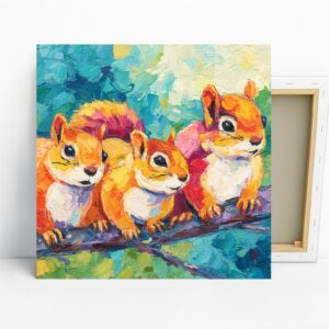 Squirrel Trio Art
