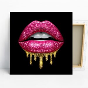 Glittery Lips Art