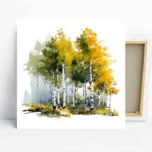 Autumn Birch Grove Art