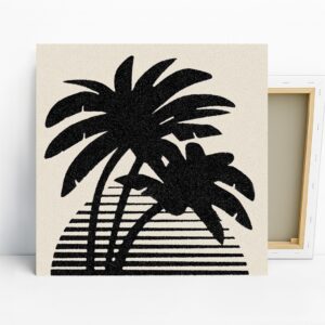 Tropical Palm Silhouette Art