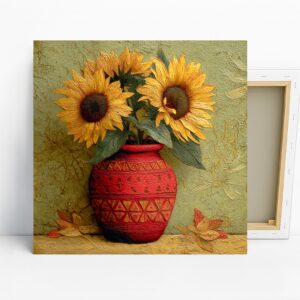 Sunflower Vase Art