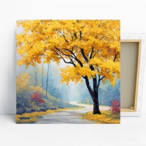 Golden Autumn Path Art