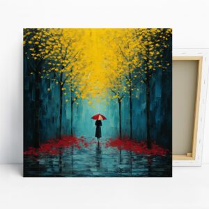 Autumn Rain Umbrella Art