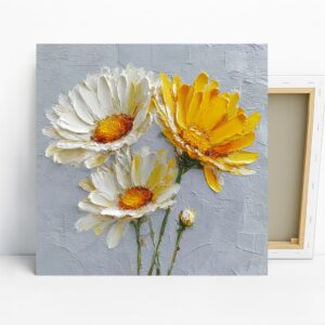 Daisy and Sunflower Art